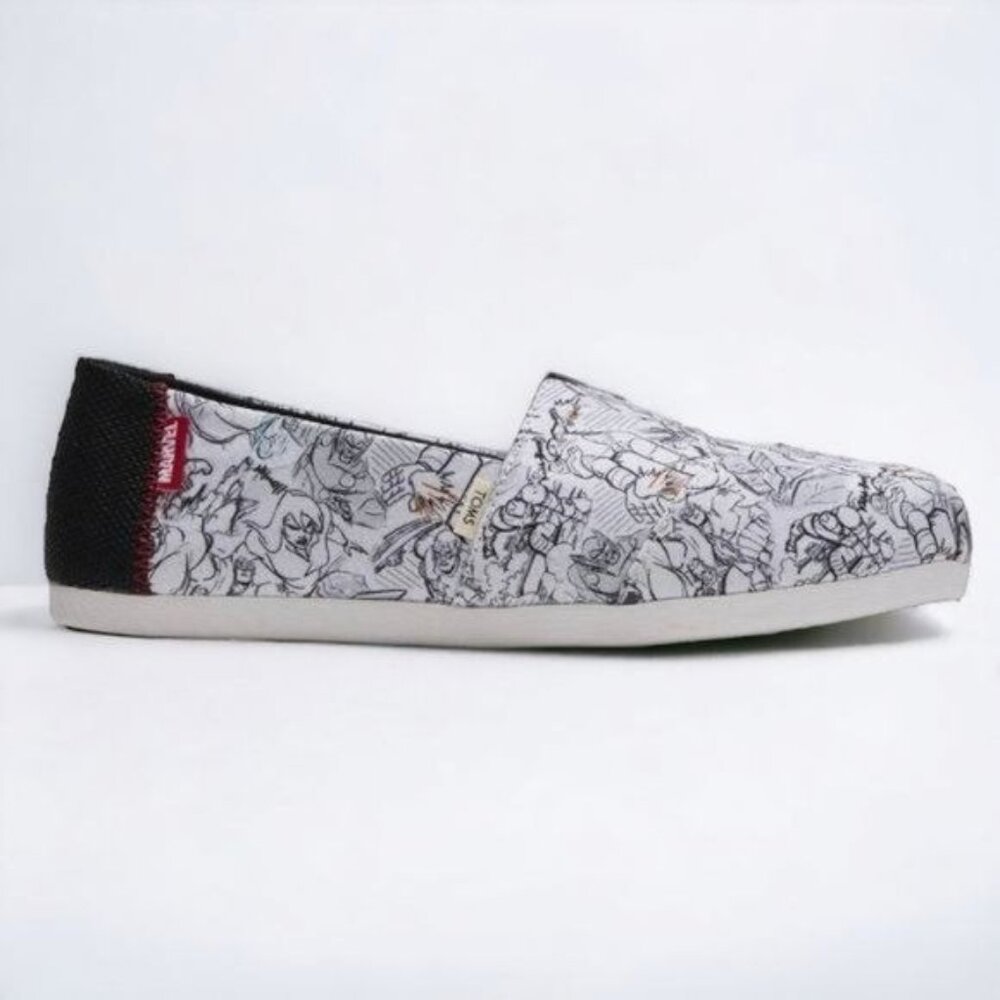 Toms X Marvel Classic Slip On In White Black Concept Art Print